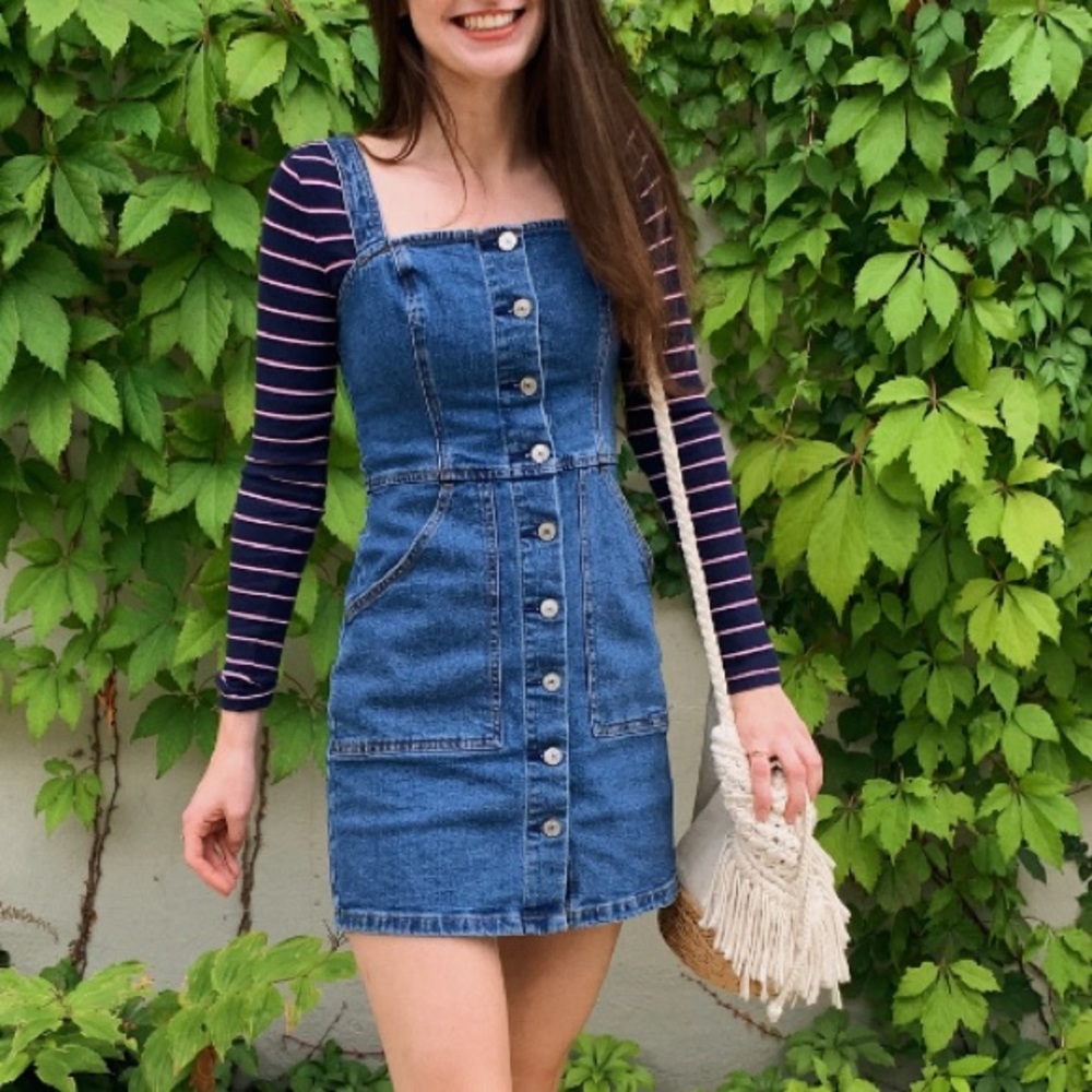 Button Up Denim Dress